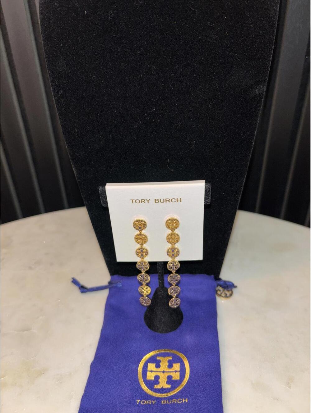Tory Burch Gold Tone Drop Earrings